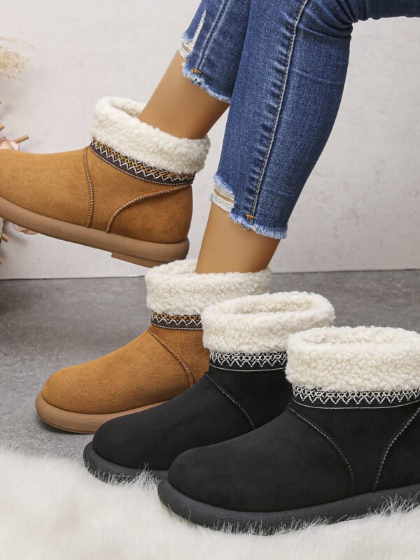 Cotton shoes women 2025 new autumn and winter plus velvet thickened casual warm platform thick bottom short tube snow boots