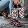 Graffiti Lace-up Low-top 2025 Autumn New Colorful Block Platform Casual Shoes