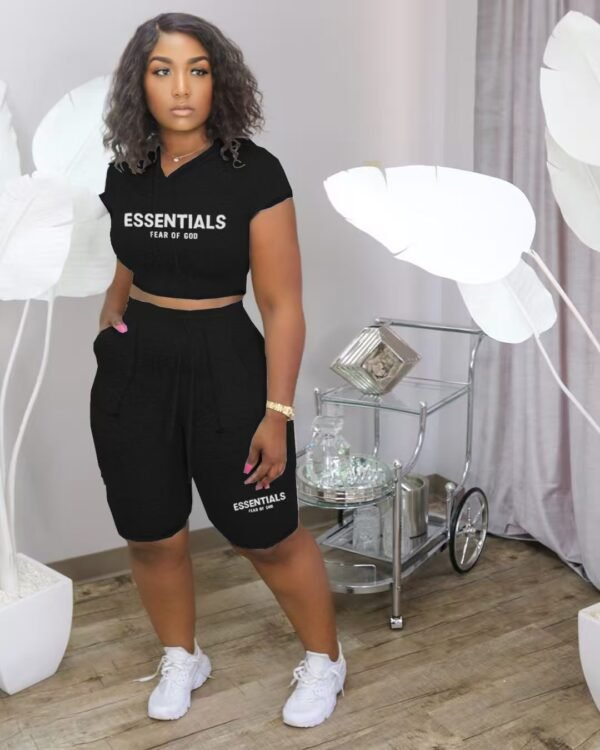 Fashion solid color hooded casual cotton leisure suit