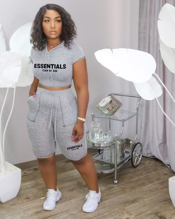 Fashion solid color hooded casual cotton leisure suit